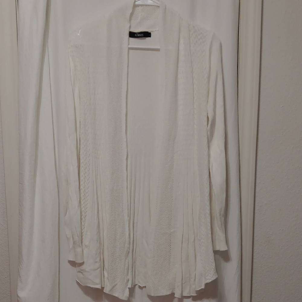 Chico's Cream Open Front Cardigan